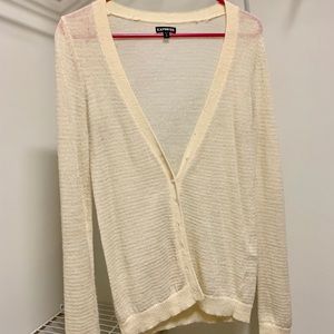Express off-white light weight sweater/cardigan